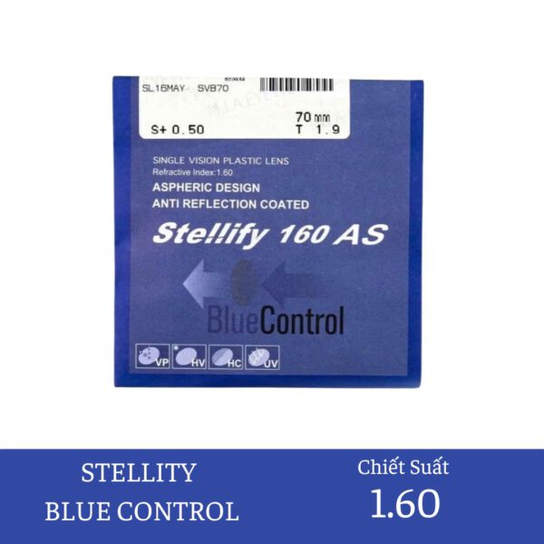 Tròng kính Hoya Stellify 1.60AS lọc ánh sáng xanh