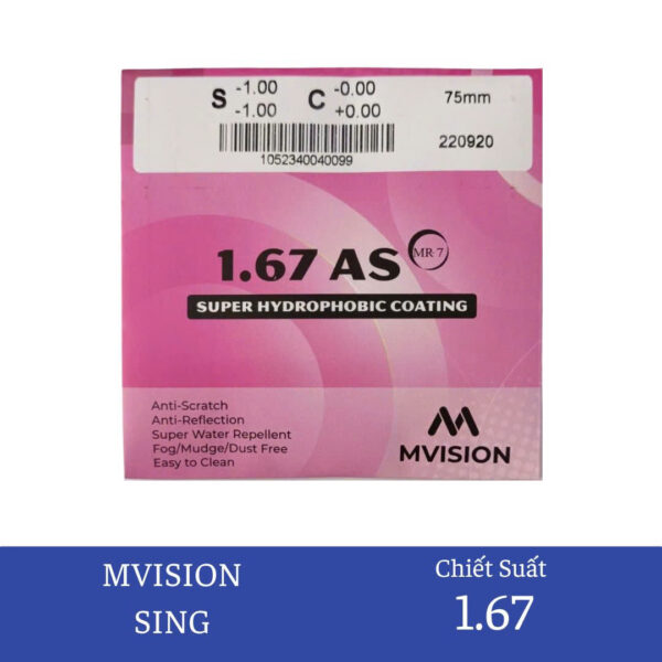 Tròng kính 1.67AS MVISION