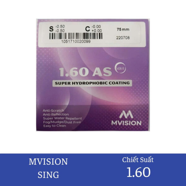 Tròng kính 1.60AS MVISION